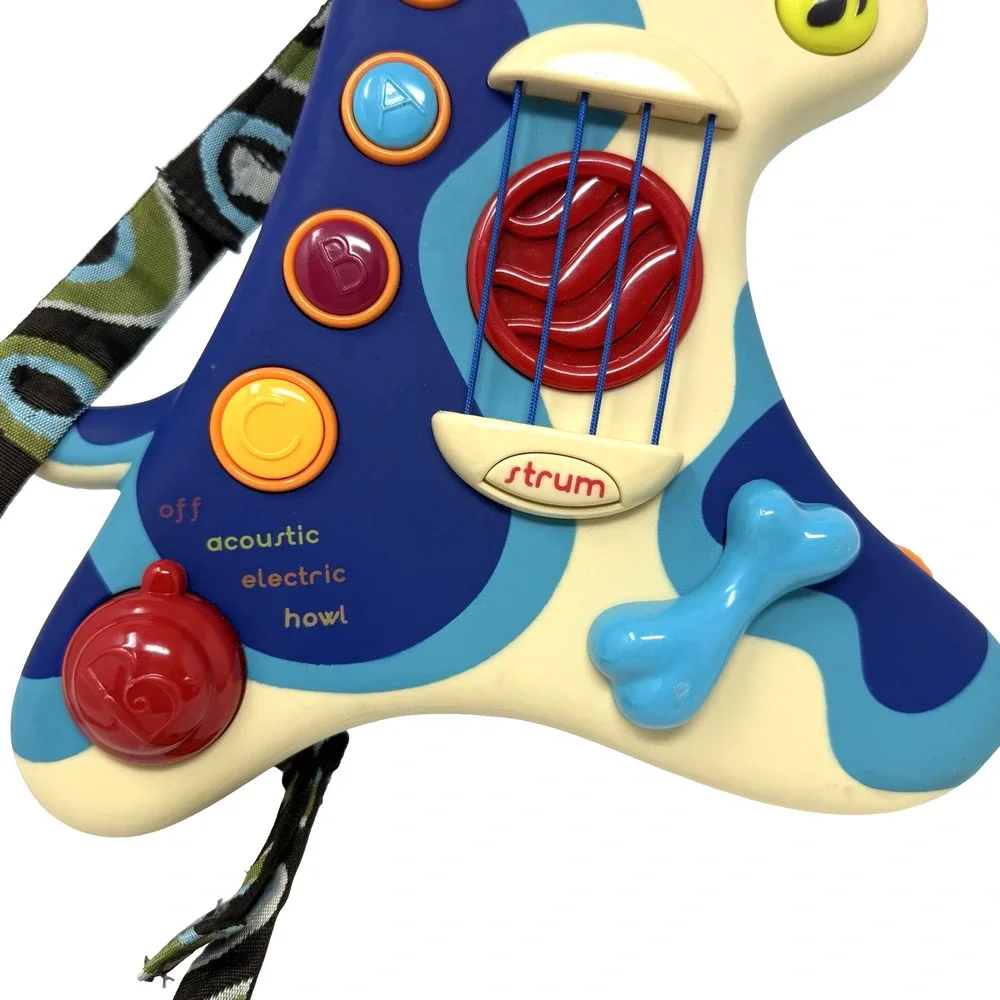 B Toys Interactive Dog Guitar Woofer Working Condition Toy Guitar Used Tested